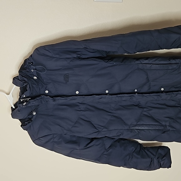 The North Face Goose Down Long Blue Coat Size Small - Picture 2 of 13